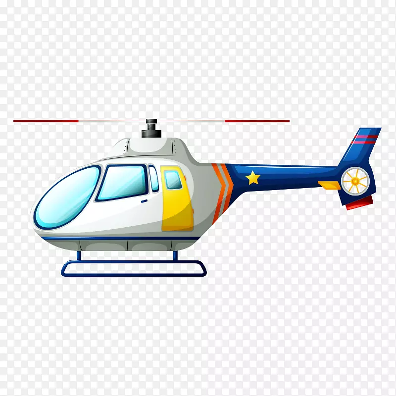 直升机免费插图-飞机，运输，卡通，纹理