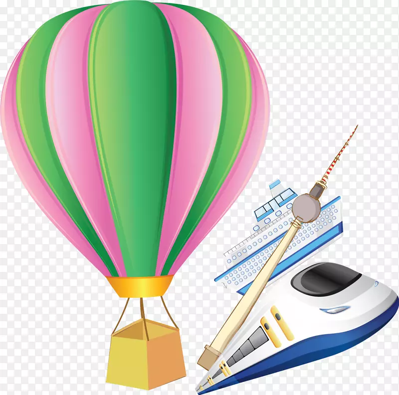 热气球飞行.热气球船海报
