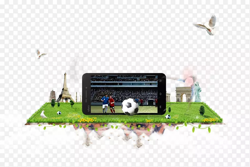 网页模板网页电话横幅智能手机-足球杯