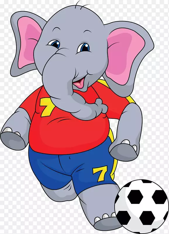 卡通大象版税-免费剪贴画-卡通动作大象材料