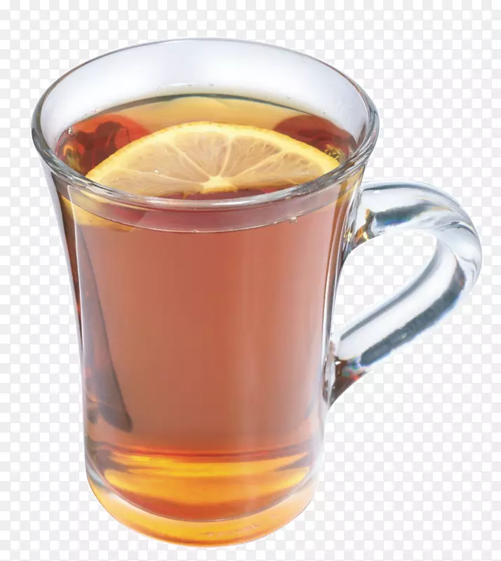 姜茶酒柠檬素描创意饮料