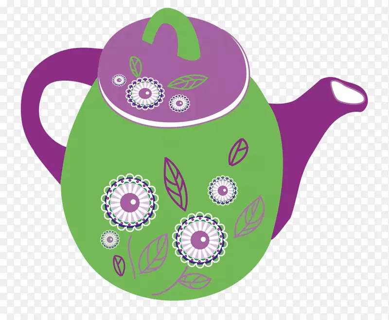 茶壶夹艺术.绿色水壶