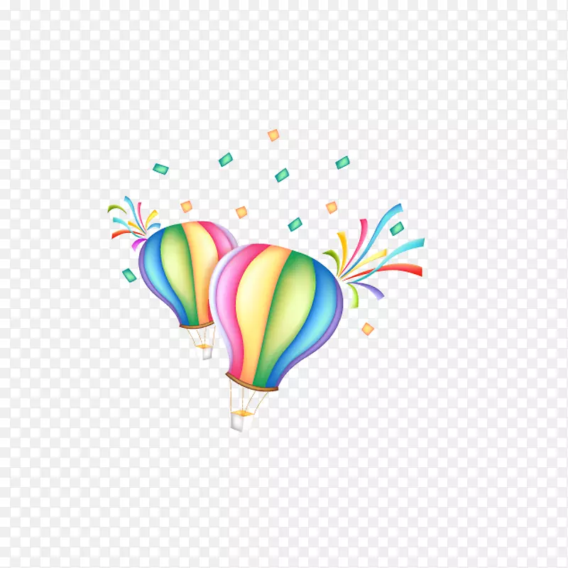 气球卡通降落伞-气球丝带