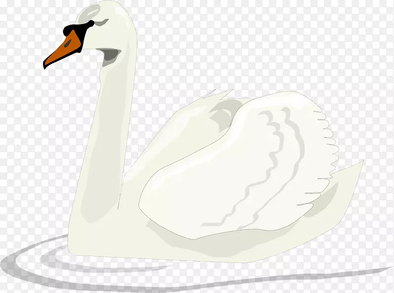 雪尼尼鸭动画剪贴画-白天鹅