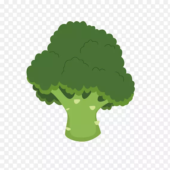 菜花花椰菜素菜绿色花椰菜卡通形象