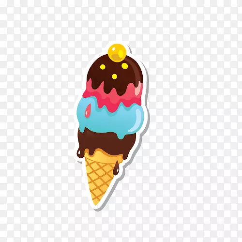 冰淇淋锥冰画-冰淇淋