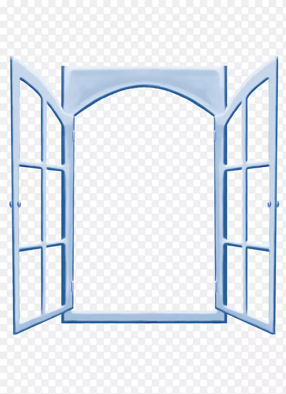 微软视窗玻璃图标-蓝色玻璃窗口打开