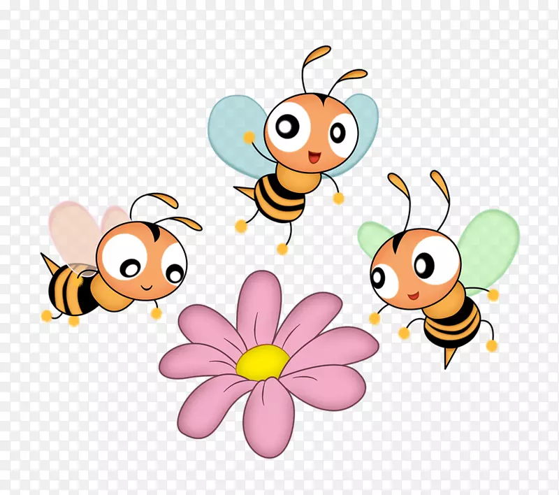 蜜蜂卡通剪贴画手绘卡通可爱的小蜜蜂