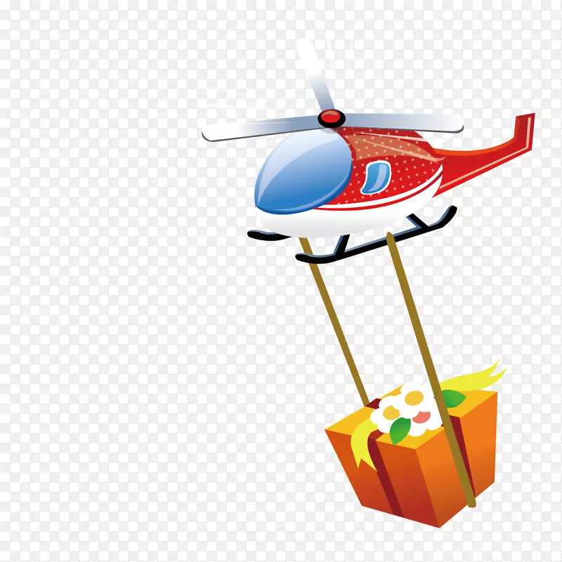 飞机卡通谷歌图片-一架带礼物的直升机