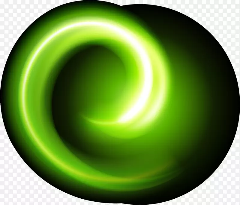 圆形壁纸-绿色螺旋光效应