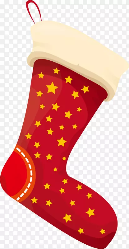 圣诞袜夹艺术-黄色明星袜