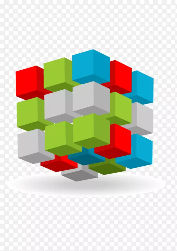 三维欧式图标-立方体
