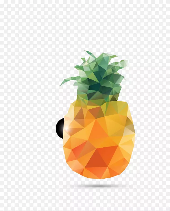 水果保税-免费菠萝剪贴画-多面体站菠萝