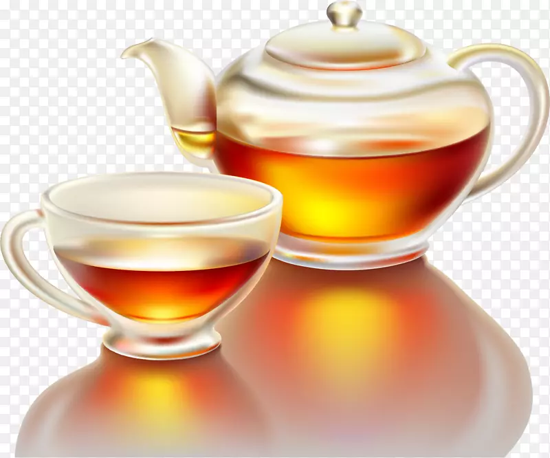 茶壶茶杯剪贴画-现实茶杯材料，