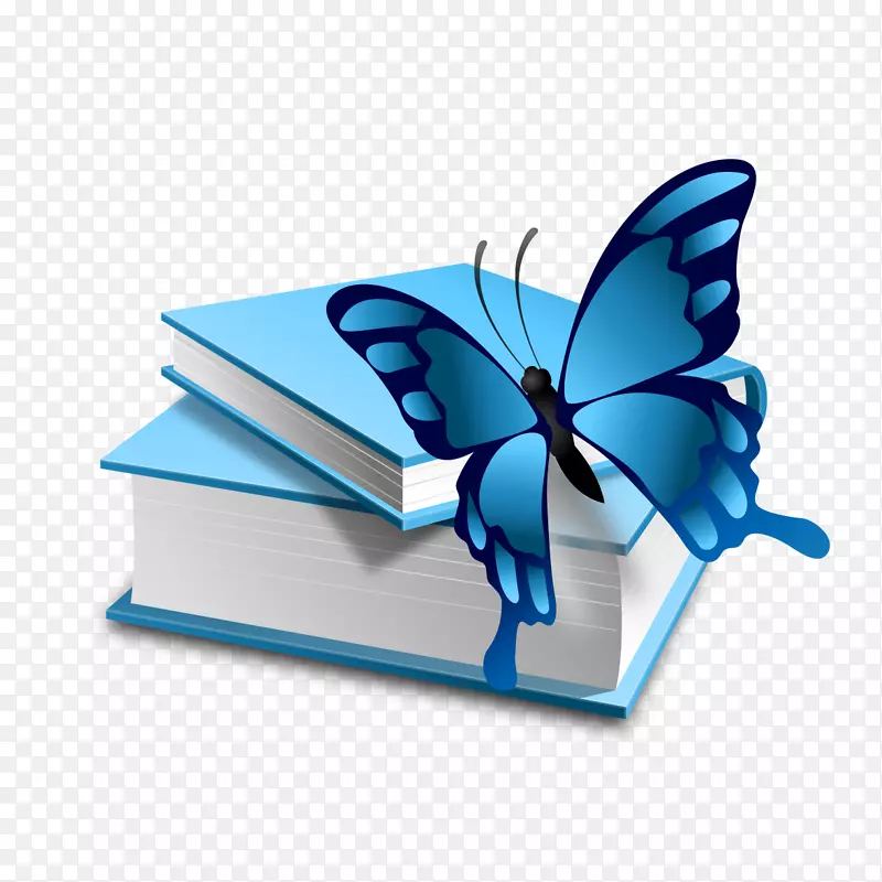 软件图标-蓝色蝴蝶书