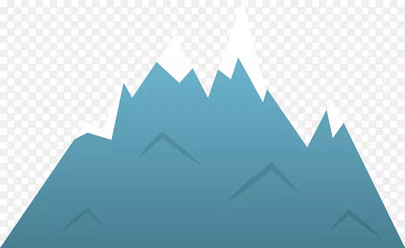 三角微软天蓝色图案-卡通山峰