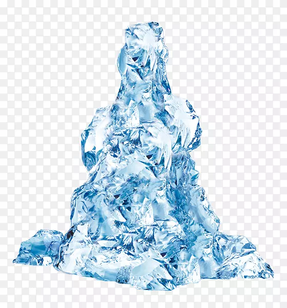 蓝色冰-蓝色冰山装饰元素