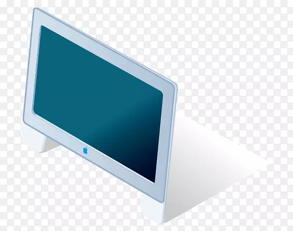 电脑监控多媒体矩形白苹果显示器