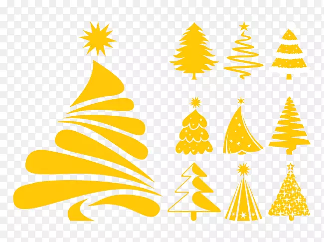 12月25日圣诞树装饰云杉-金色圣诞树