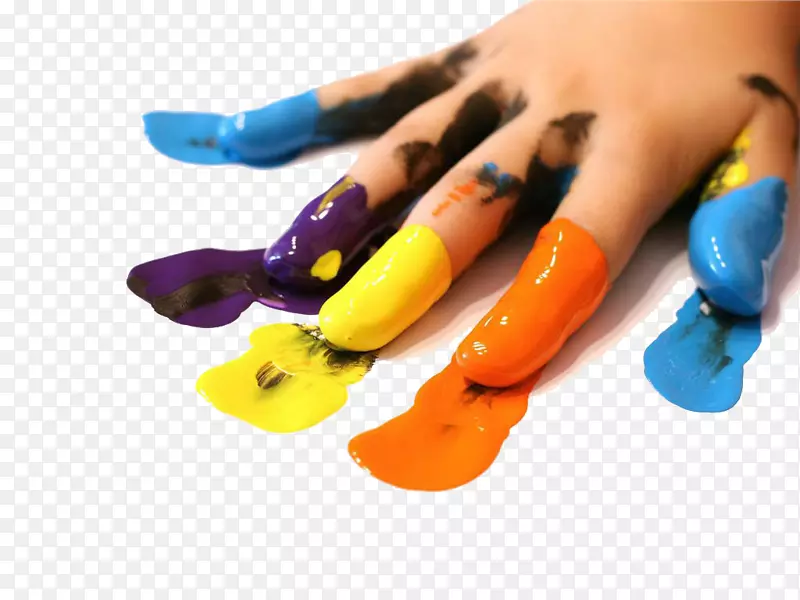 手指漆孩子-画手指