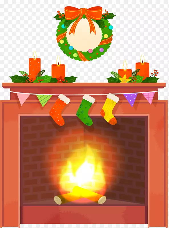 壁炉火焰-圣诞夜壁炉火灾