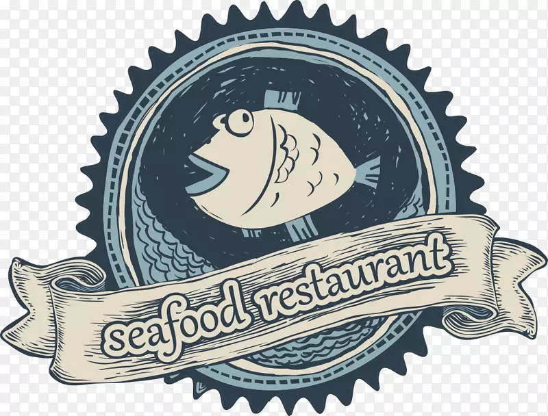海鲜餐厅插图-卡通鱼图标