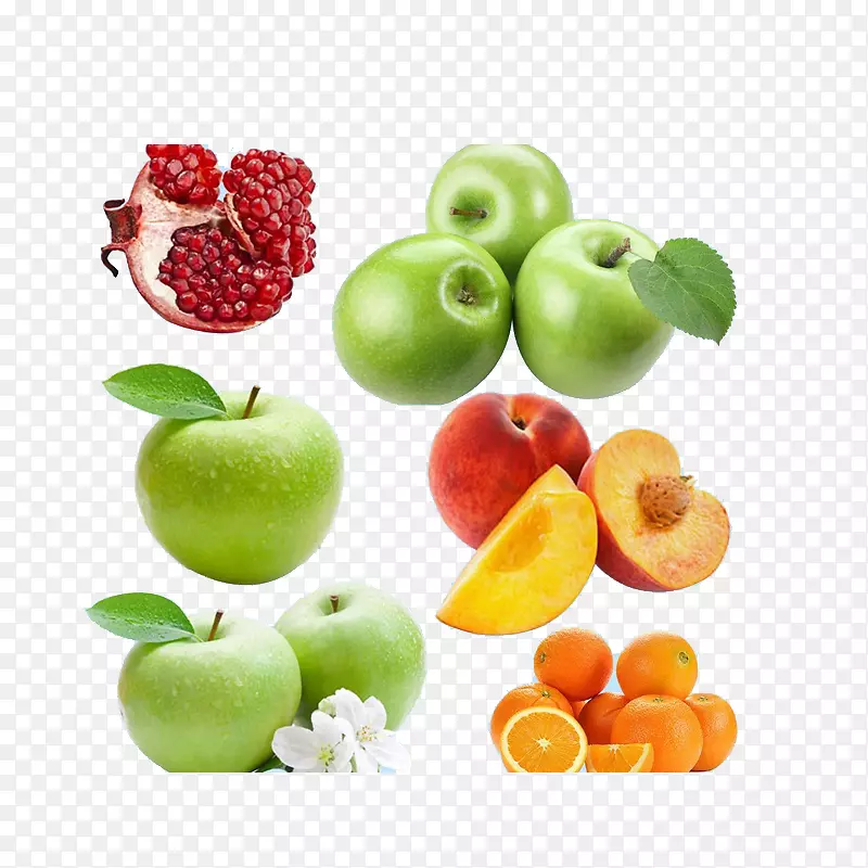 果汁苹果沙拉-水果元素，西瓜，苹果，葡萄，橘子，香蕉。