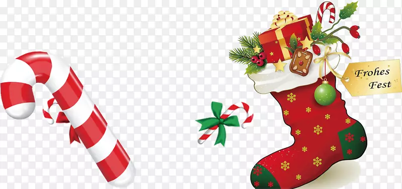 圣诞老人圣诞装饰品圣诞袜夹艺术圣诞礼物红袜子棒糖图案