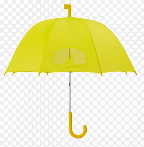 雨帽图案-黄色雨伞