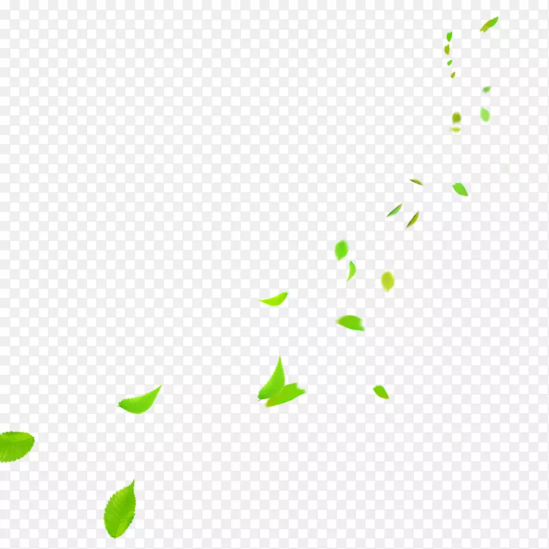 剪贴画-清澈的绿叶飘落