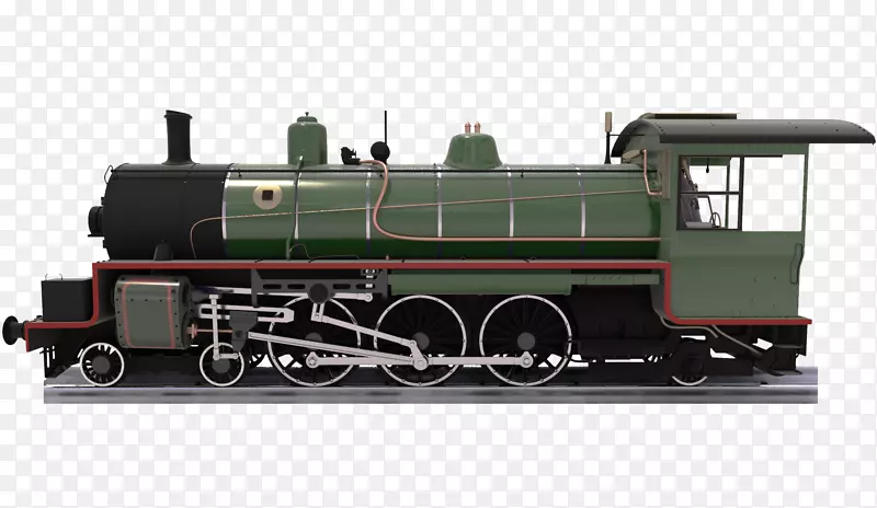 铁路运输蒸汽机车绿色列车