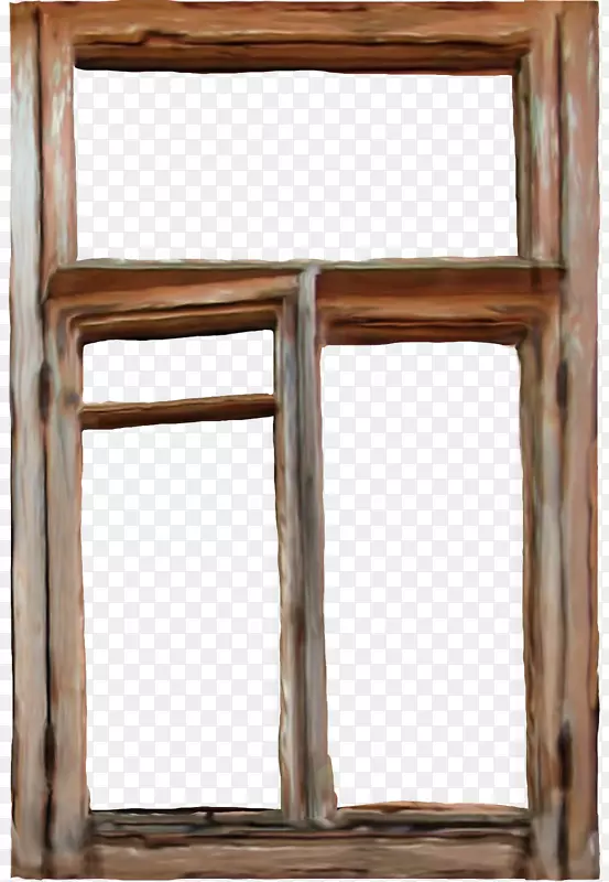 窗画框木棕色漆窗