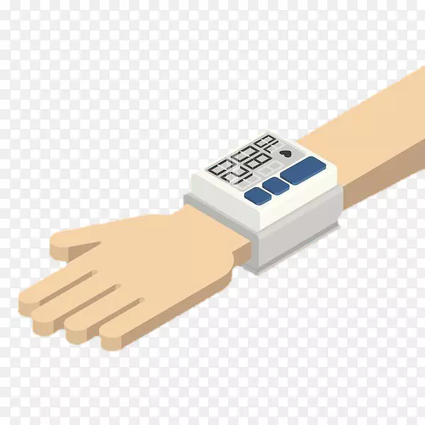 血压计血压图-手臂上的血压计