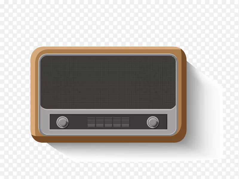 压缩盒式文本旧收音机