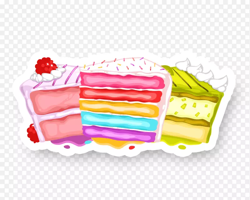彩虹曲奇生日蛋糕-糖果色蛋糕
