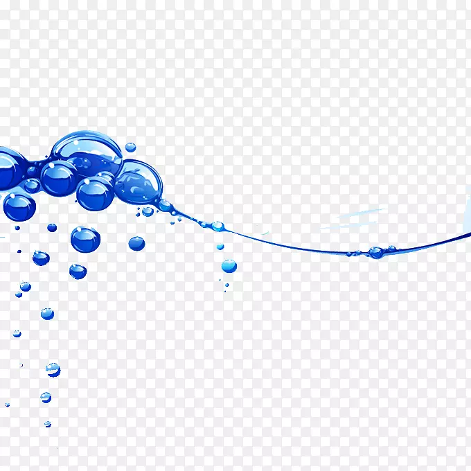 水滴蓝色剪贴画-水涟漪