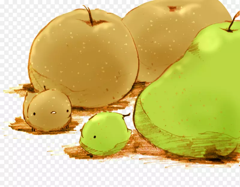 食物格丽塔动画甜点插图-水果鸡