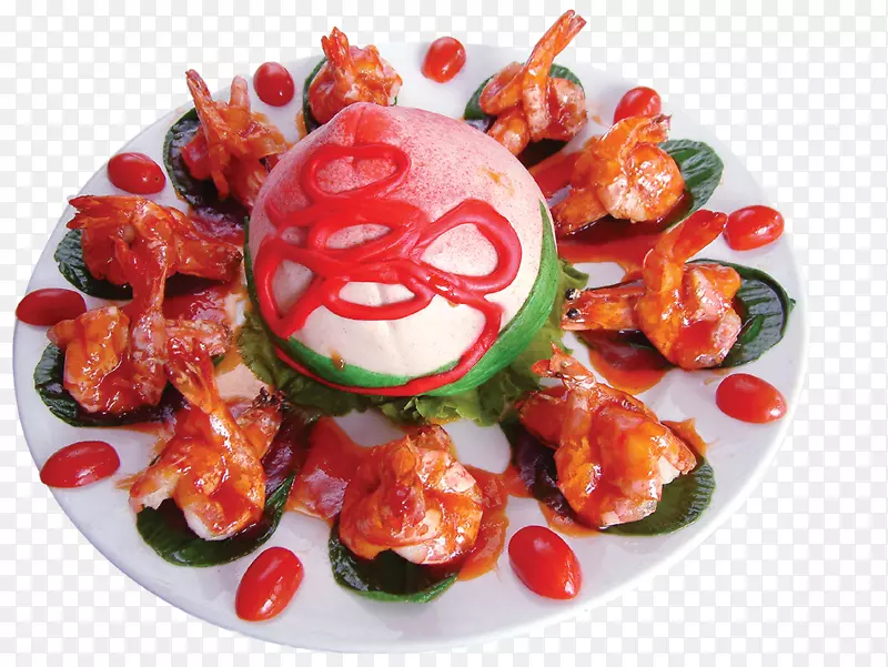 长寿桃龙虾素菜-桃子小龙虾