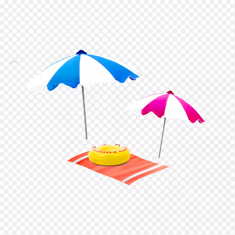 雨伞cdr剪贴画-夏季主题，夏季促销，冰凉夏天，蓝天，白云，阳光，热气球，喷雾，星光，海星，冰川，海水。