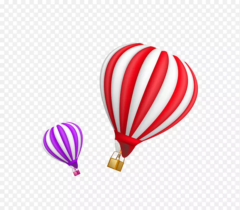 飞行热气球-蓝色浮动热气球