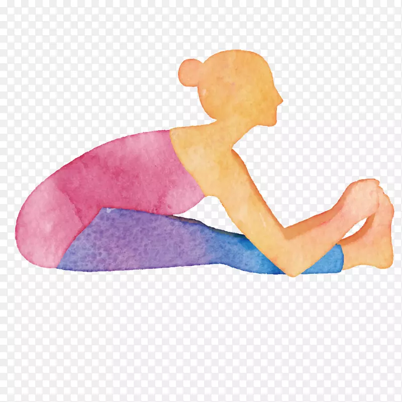 艾扬格瑜伽bhujangasana体育锻炼-彩色材料瑜伽姿势