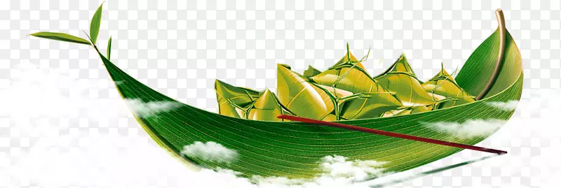 粽子端午节u7aefu5348-绿色简单饺子龙舟装饰图案