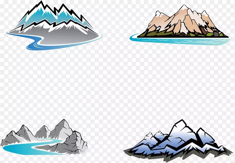 阿尔卑斯山免版税剪贴画手绘简单山