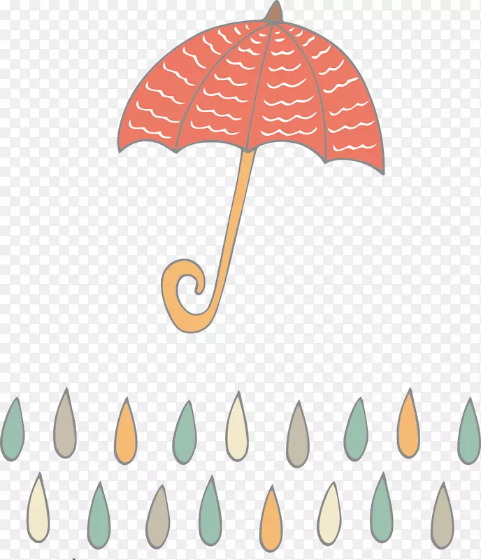 绘画卡通.手绘雨伞雨滴