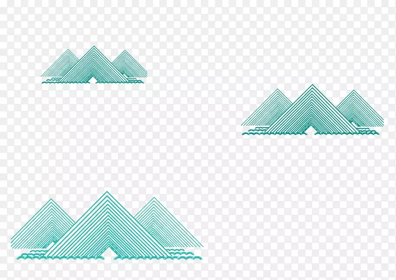 蓝山三角峰-背景是极简风格的山