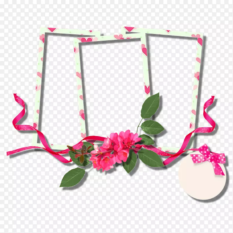 花型粉红框架
