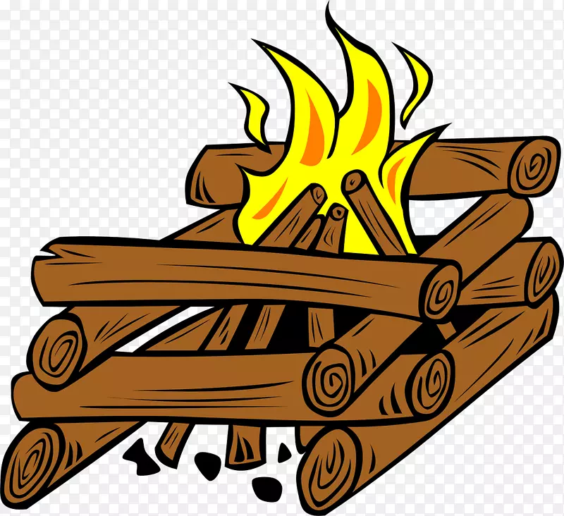 木屋营火野营剪辑艺术燃烧的木材