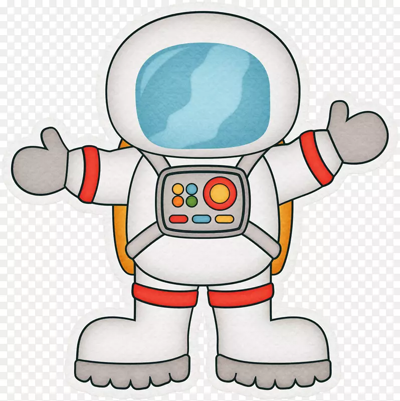 宇航员卡通太空剪贴画-漂亮的卡通机器人