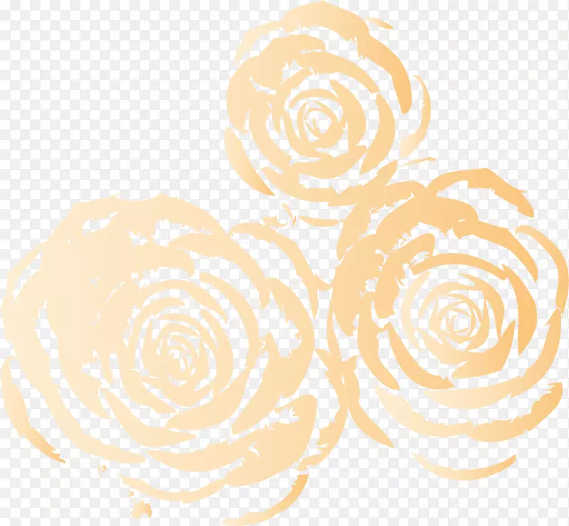 沙滩玫瑰-金玫瑰图案