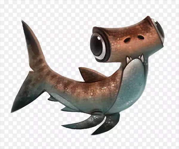 鲨鱼画鱼艺术-3D可爱大鱼
